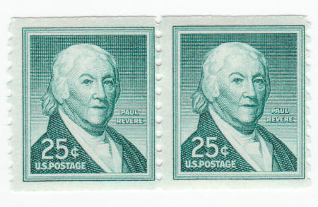 Scott #1059a 25� Paul Revere Coil Pair