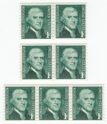Scott #1299 Thomas Jefferson Coils