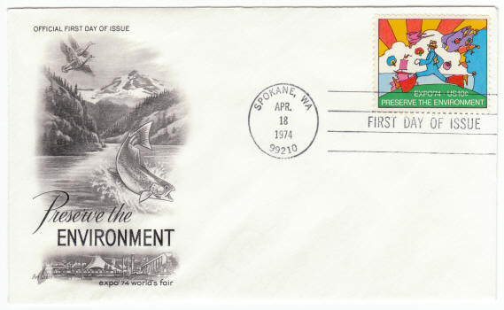Scott #1527 Expo 74 Worlds Fair First Day Cover Peter Max Art