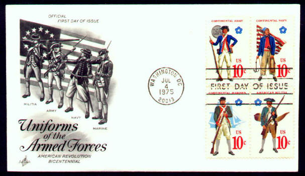 Scott #1565 1568 Uniforms of the Armed Forces First Day Cover