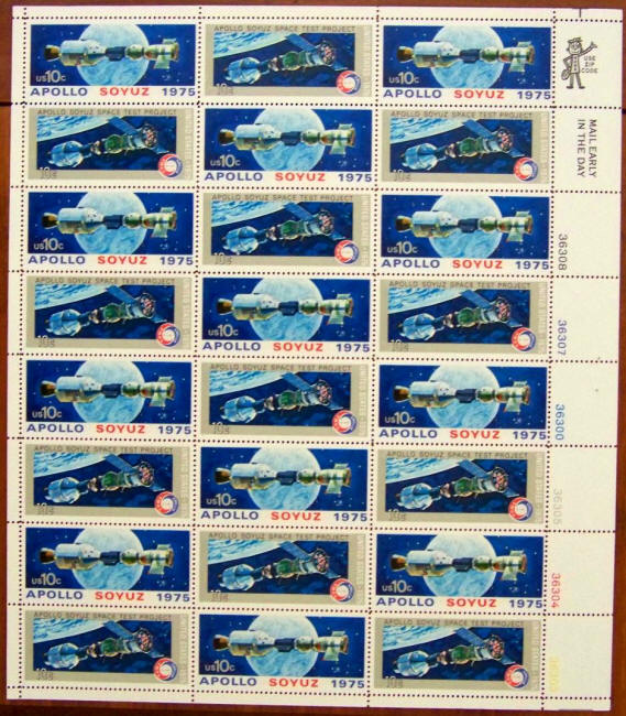 Scott #1569-1570 Apollo Soyuz Space Project Sheet of 24