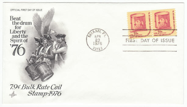 Scott #1615 Beat The Drum For Liberty Coil First Day Cover