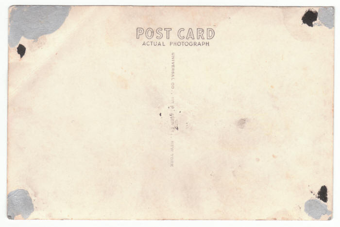 1939 New York Worlds Fair Post Card back