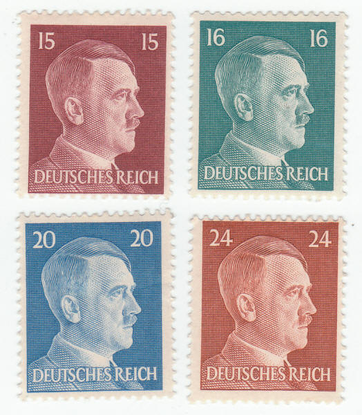1941-44 Nazi Germany Adolf Hitler Postage Stamps