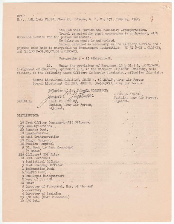 US Army Air Force Special Orders 157 June 1942 page 4