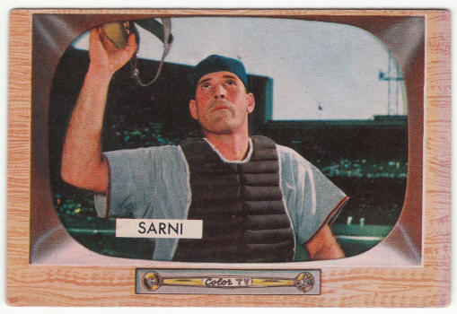 1955 Bowman #30 Bill Sarni front