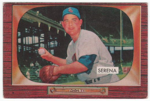 1955 Bowman Bill Serena #233 front