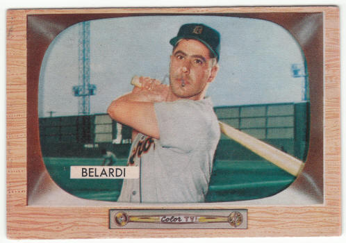 1955 Bowman #36 Wayne Belardi Rookie Card front