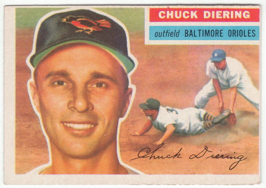 1956 Topps Baseball #19 Chuck Diering
