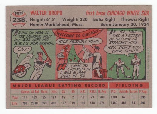 1956 Topps Walt Dropo #238