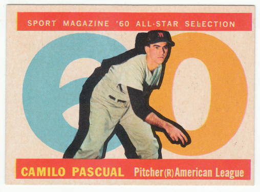 1960 Topps Baseball Camilo Pascual AS #569