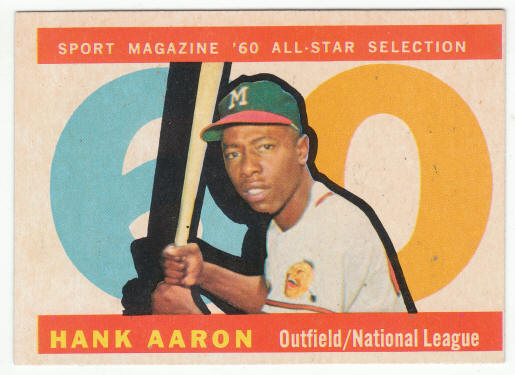 1960 Topps Baseball Hank Aaron AS #566 front