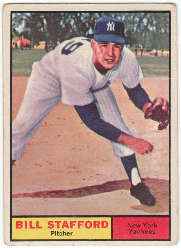 1961 Topps Baseball #213 Bill Stafford Rookie card front