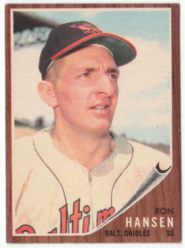 1962 Topps #245 Ron Hansen front