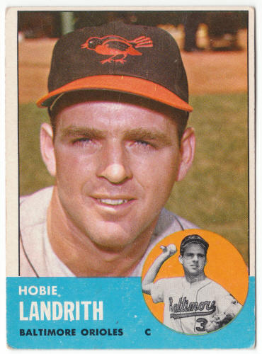 1963 Topps Baseball #209 Hobie Landrith