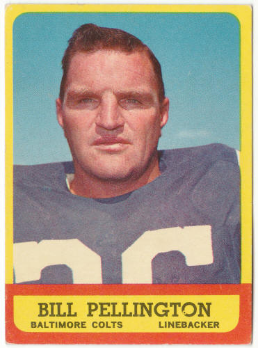 1963 Topps Football #10 Bill Pellington front