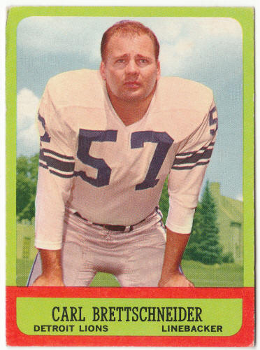 1963 Topps Football #31 Carl Brettschneider