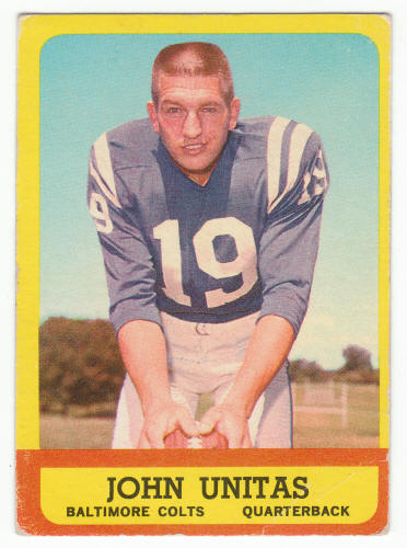 1963 Topps Johnny Unitas #1 front