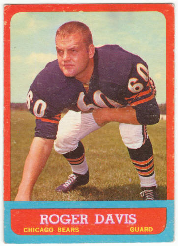 1963 Topps Football #65 Roger Davis Rookie Card