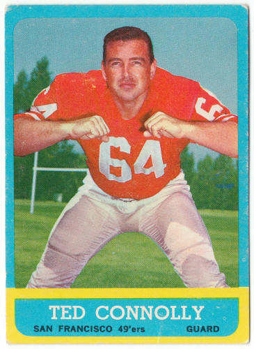 1963 Topps Football #139 Ted Connolly Rookie Card