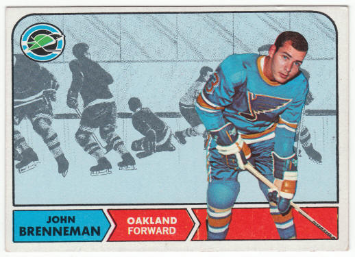 1968-69 Topps Hockey #83 John Brenneman Rookie Card