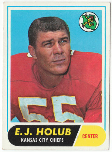 1968 Topps Football #145 E J Holub