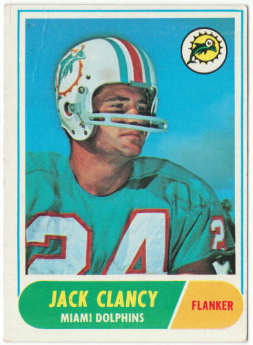 1968 Topps Football #14 Jack Clancy Rookie Card