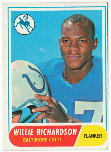 1968 Topps Football #152 Willie Richardson Rookie Card