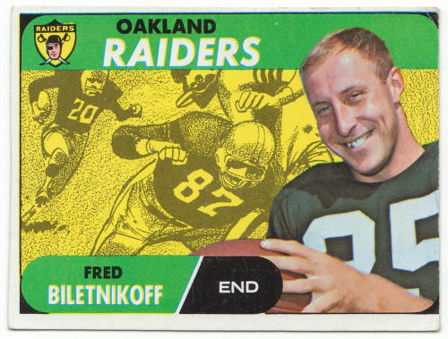1968 Topps #168 Fred Biletnikoff front