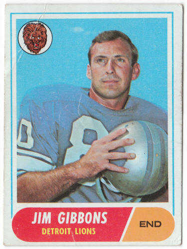 1968 Topps Football #208 Jim Gibbons
