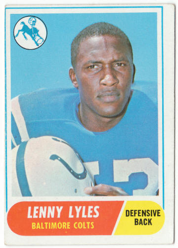 1968 Topps Football #213 Lenny Lyles