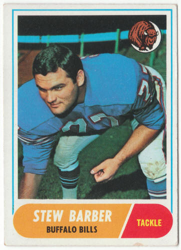 1968 Topps Football #44 Stew Barber