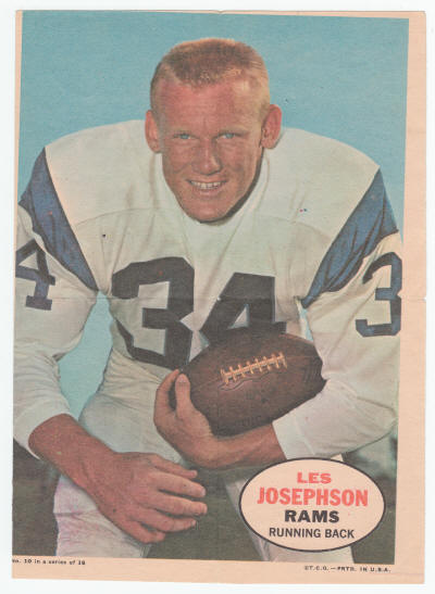 1968 Topps Les Josephson Insert Poster #10