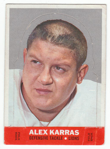1968 Topps Alex Karras Insert Stand-Up #11