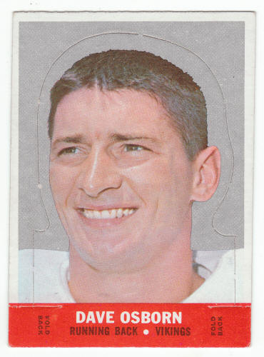 1968 Topps Dave Osborn Insert Stand-Up #19