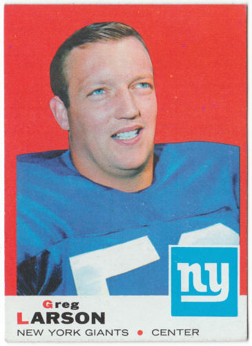 1969 Topps Football #106 Greg Larson