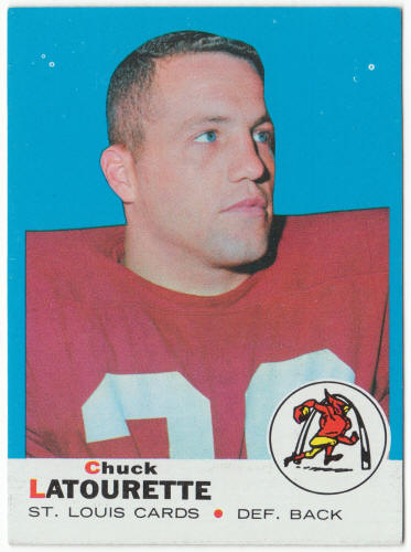 1969 Topps Football #112 Chuck Latourette Rookie Card