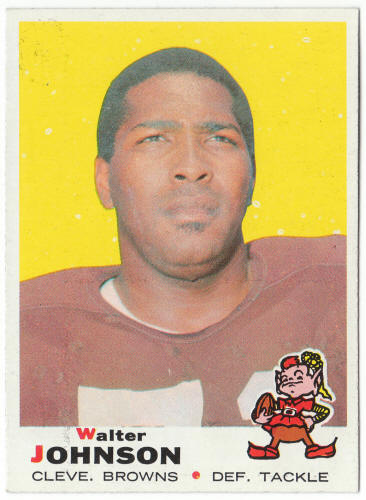 1969 Topps Football #165 Walter Johnson Rookie Card