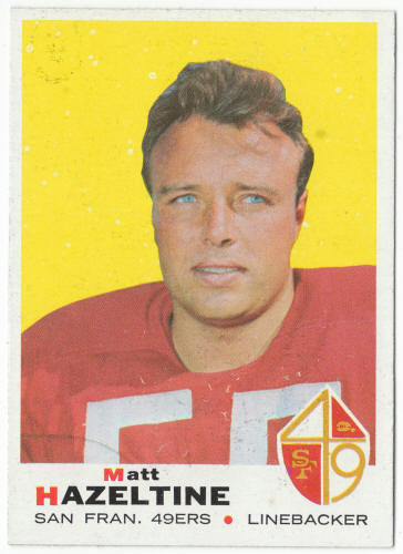 1969 Topps Football #204 Matt Hazeltine