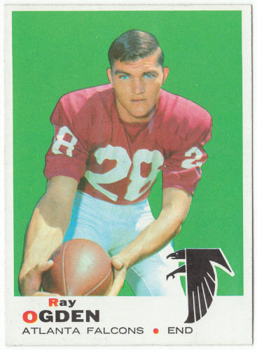 1969 Topps Football #206 Ray Ogden Rookie Card