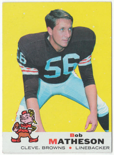 1969 Topps Football #27 Bob Matheson Rookie Card