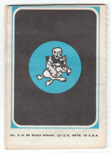 1969 Topps Dallas Cowboys 4-in-1 Mini-Card Album #5