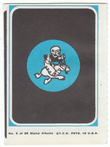 1969 Topps Dallas Cowboys 4-in-1 Mini-Card Album #5 back