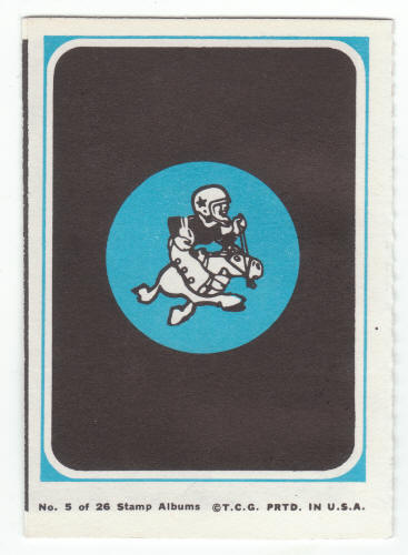 1969 Topps Dallas Cowboys 4-in-1 Mini-Card Album #5 back