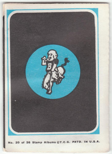 1969 Topps Denver Broncos 4-in-1 Mini-Card Album #20