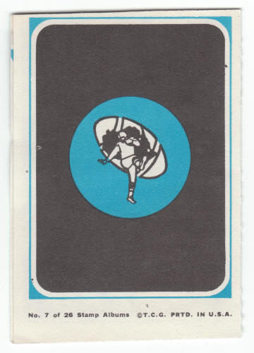 1969 Topps Green Bay Packers 4-in-1 Mini-Card Album 7 back