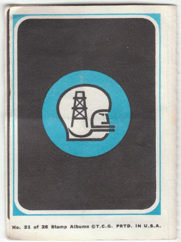 1969 Topps Houston Oilers 4-in-1 Mini-Card Album #21 back