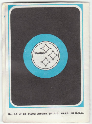 1969 Topps Pittsburgh Steelers 4-in-1 Mini-Card Album 13