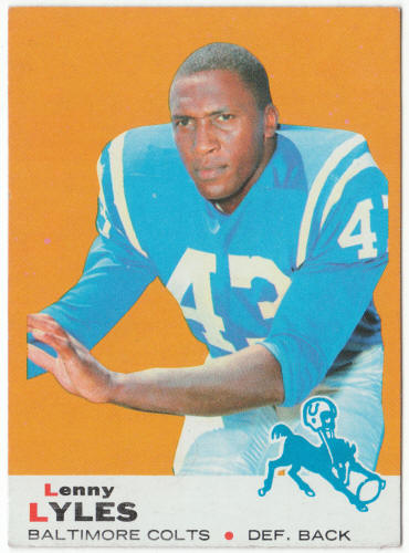 1969 Topps Football #72 Lenny Lyles