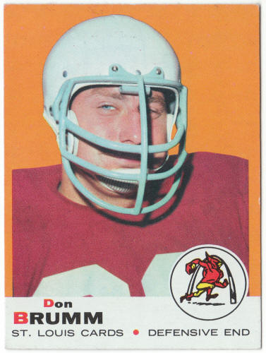 1969 Topps Football #87 Don Brumm Rookie Card